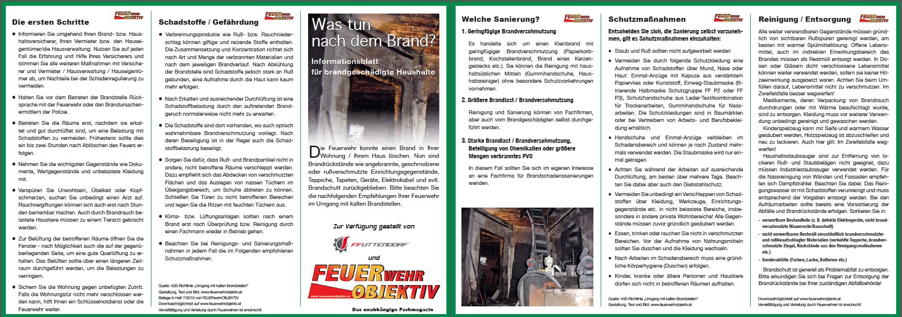 Broschüre kalte Brandstelle
