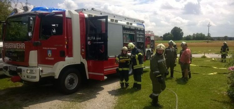 3.7.2017 Brand landw. Objekt – mit Feuerlöscher Schlimmeres verhindert
