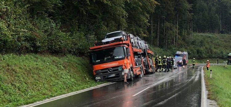 30.8.2018 zwei LKW-Bergungen an einem Tag